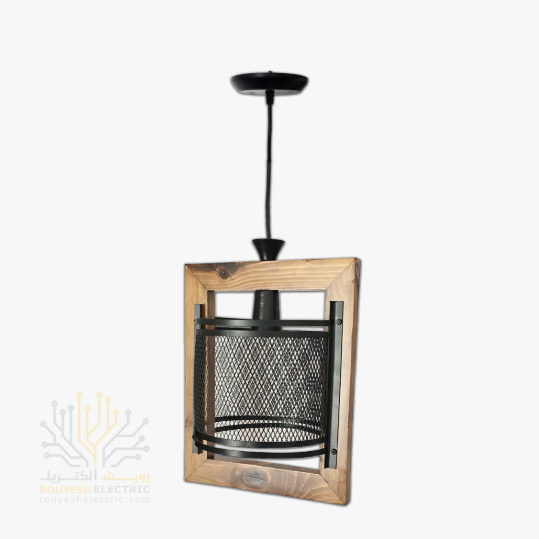 آویز چوب فلز برند نورفرد مدل مربع تورادو تک شعله